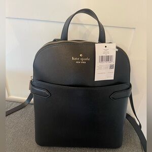 Kate Spade Staci Medium Dome Backpack. New with Tags. Black Leather